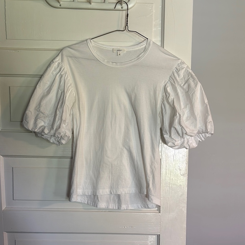 ALC White Puff Sleeve Top